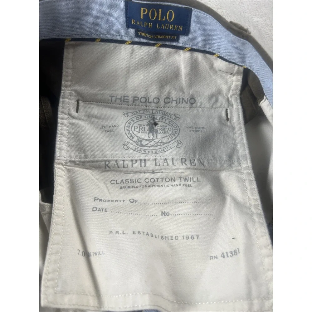 Polo Ralph Lauren The Polo Chino Classic Cotton Twill Kaki Pants Size W34 L30